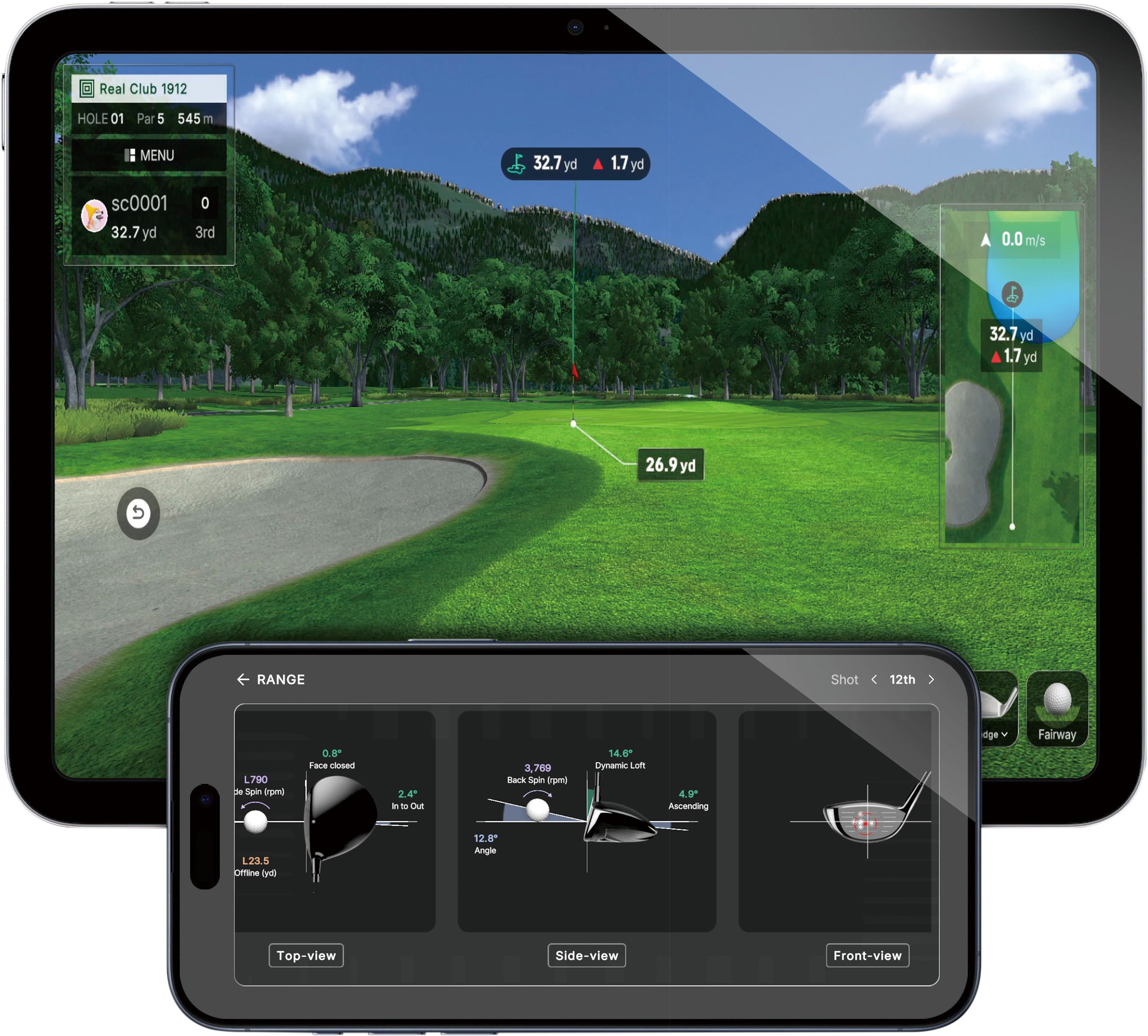 Square Golf ソフトウェア画面